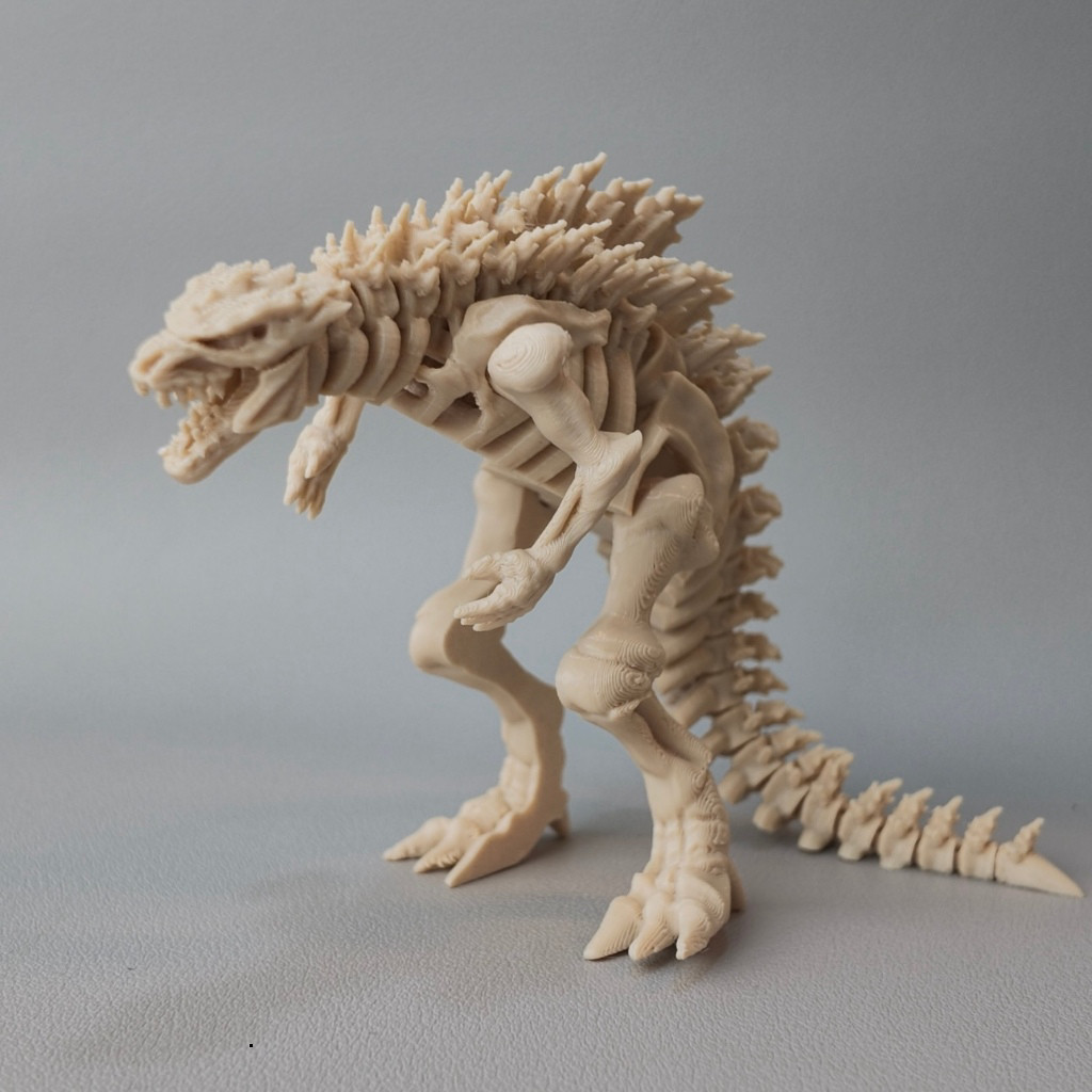 Mô Hình Đồ Cổ Tượng Godzilla Khủng Long Bộ Xương Quái Vật Động Decor Bàn Công Trước Tượng Godzilla