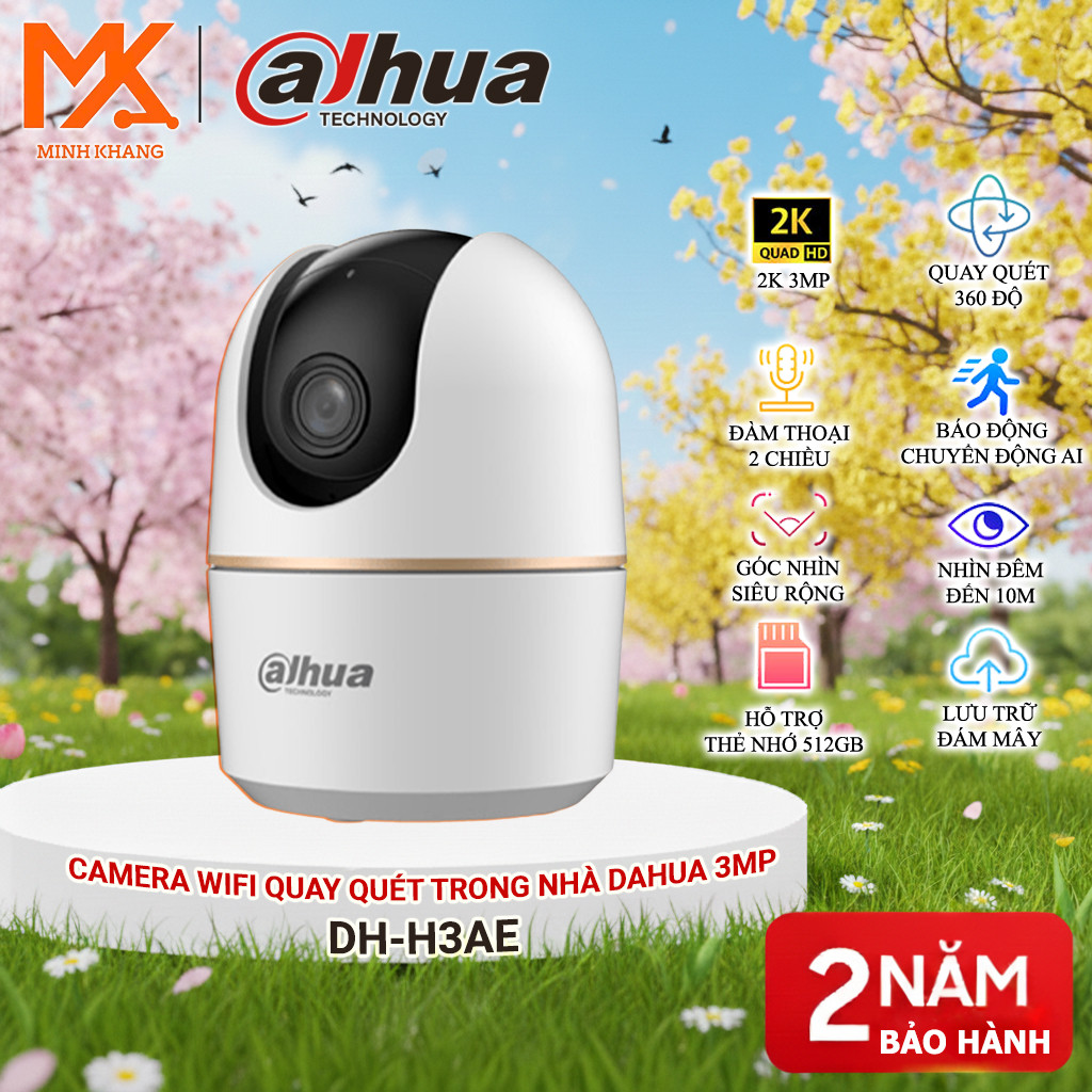 Camera WiFi Dahua H3AE H5AE 3MP 5MP – Theo Dõi Chuyển Động, Đàm Thoại Hai Chiều, Hồng Ngoại Ban Đêm