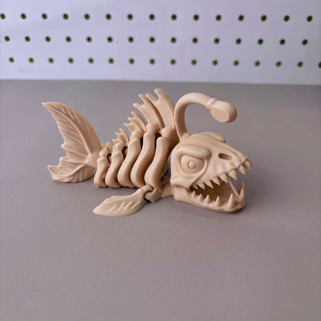 Xương Sinh Vật Biển Tối Anglerfish Decor Kệ Sách - Decor Góc PC