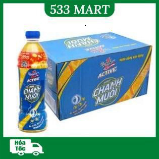 [HỎA TỐC HCM] Thùng 24 chai Number One Active chanh muối x 455ml