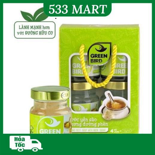 [LỐC 4 HŨ] Nước Yến Sào Chưng Đường Phèn Green Bird NUTRINEST hũ 75g