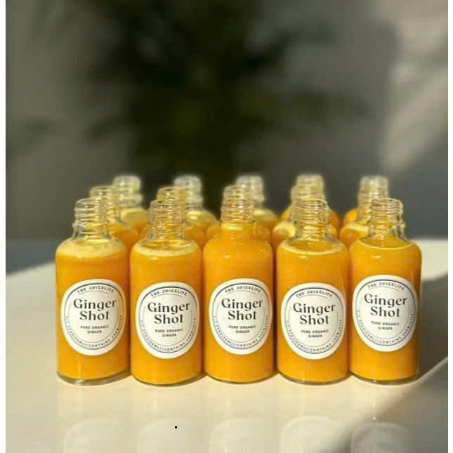 Combo Chai Lọ Thủy Tinh Ginger Shot Loại 30ml Trong Suốt Đựng Ginger Shot Nước Ép Gừng, Detox, Nước 