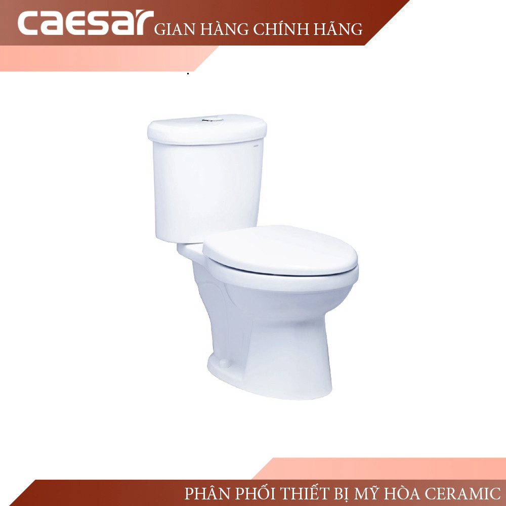 Bồn cầu hai khối Caesar CT1338 / CTS1338 ( tặng kèm xịt caesar BS304A ) chính hãng