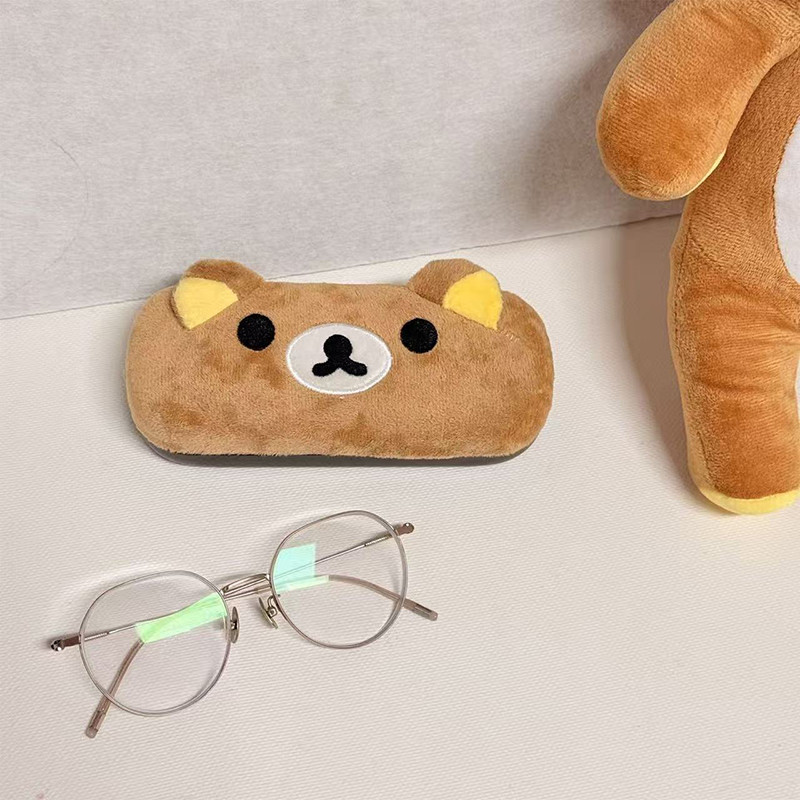 Creative Personalized Plush Glasses Box Cute Bear Large Capacity Sunglasses Myopia Glasses Storage B