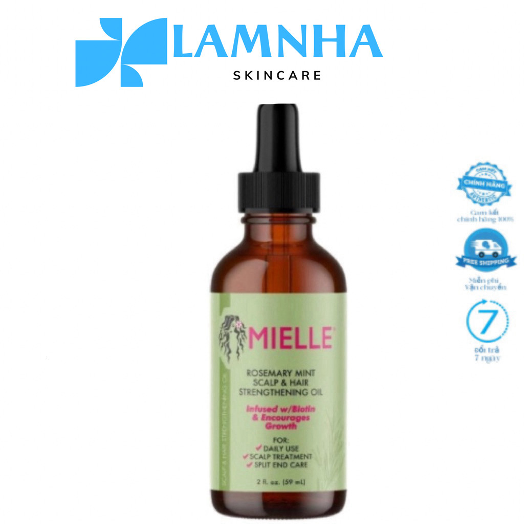 [Chính Hãng] Dầu Kích Thích Mọc Tóc Mielle Organics Rosemary Mint Hair Serum Oil Tóc 59ml