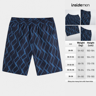 Quần Short Thể Thao Nam Insidemen Regular Fit vải polyeste cotton thấm hút tốt, thoáng khí ISO046AS1