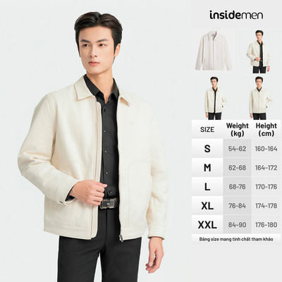 Áo Khoác Jacket Hai Lớp Nam INSIDEMEN Dáng Regular Fit Trẻ Trung, Nam Tính IJK066BZ