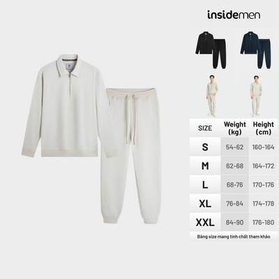 INSIDEMEN Bộ Đồ Thu Đông Dài Tay Nam Form Regular Fit ILH009BZ