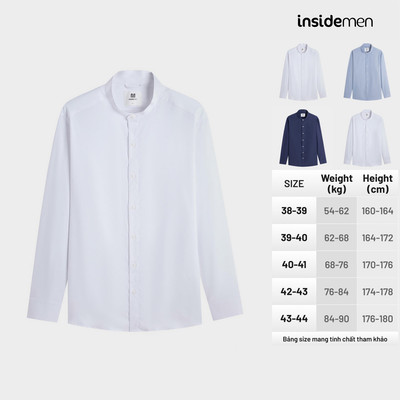 Áo Sơ mi Nam Tay Dài Cổ trụ Insidemen Regular Fit ILS1150Z