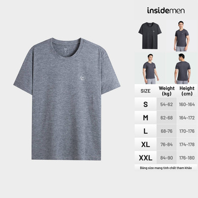 Áo thun nam ngắn tay T-shirt INSIDEMEN regular fit suông vừa, thoải mái ITS001AZ