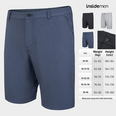 Quần short nam INSIDEMEN tây âu Regular Fit dáng ôm Hàn Quốc trẻ trung ISO028S3