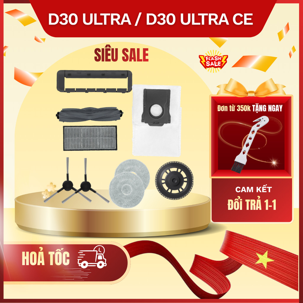 Phụ kiện thay thế robot hút bụi Dreame D30 Ultra, D30 Ultra CE - Phụ kiện robot D30 ultra, D30 Ultra