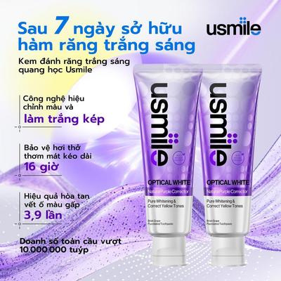 [BUY 1 FREE 1]Kem đánh răng usmile Optical White 100g | Làm trắng & khử ố vàng | Răng nhạy cảm | Hiệu chỉnh màu răng
