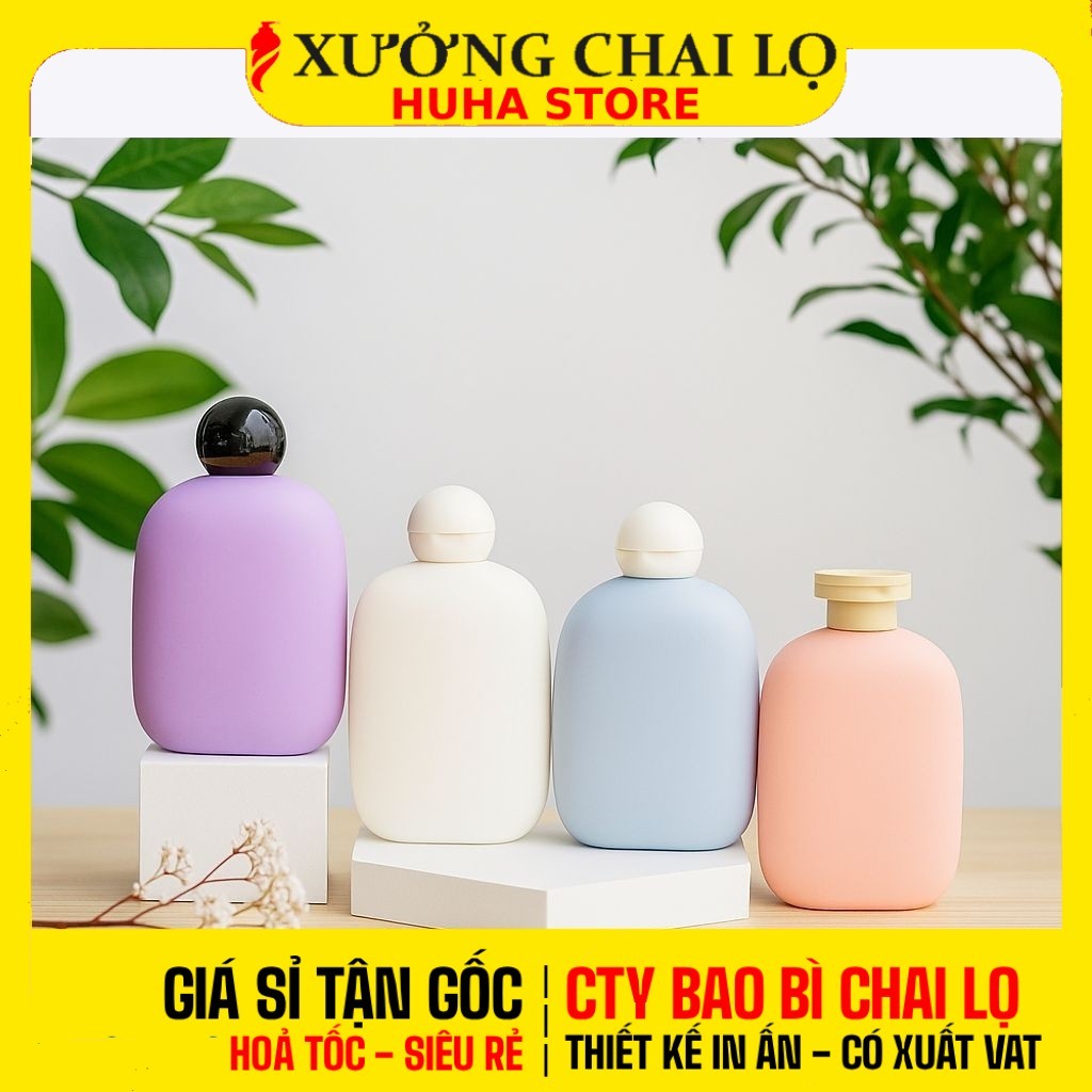 [SỈ SIÊU RẺ] Chai Nhựa HDPE 300ml DDVS | Chai Nắp Bật Tròn/Dẹp Đựng Dung Dịch Vệ Sinh, Dầu Gội, Sữa Tắm