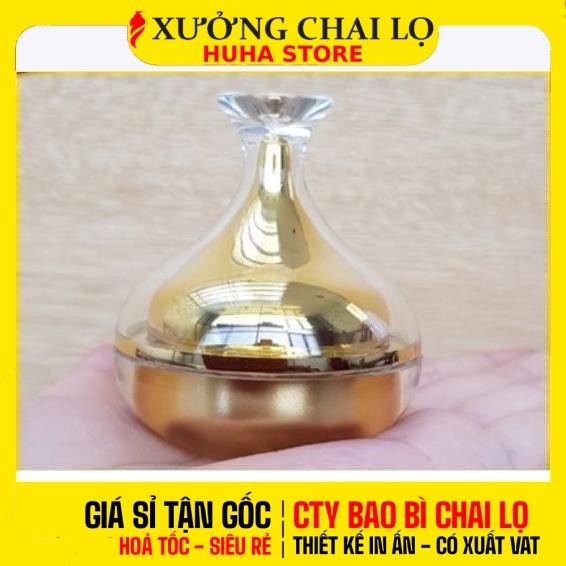 [COMBO 3 CÁI] Hũ Đựng Kem ❤ Hũ Chiết Kem 10g Chóp Vàng, Chóp Bạc | Hũ Đựng Mỹ Phẩm Mini
