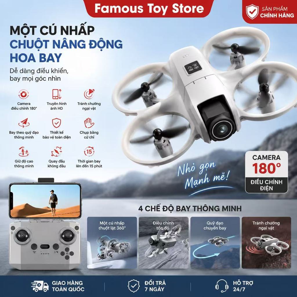 🔥 Flycam Mini i1 Pro giá rẻ – Cảm biến chống va chạm, camera 4K HD, đáng đồng tiền bát gạo