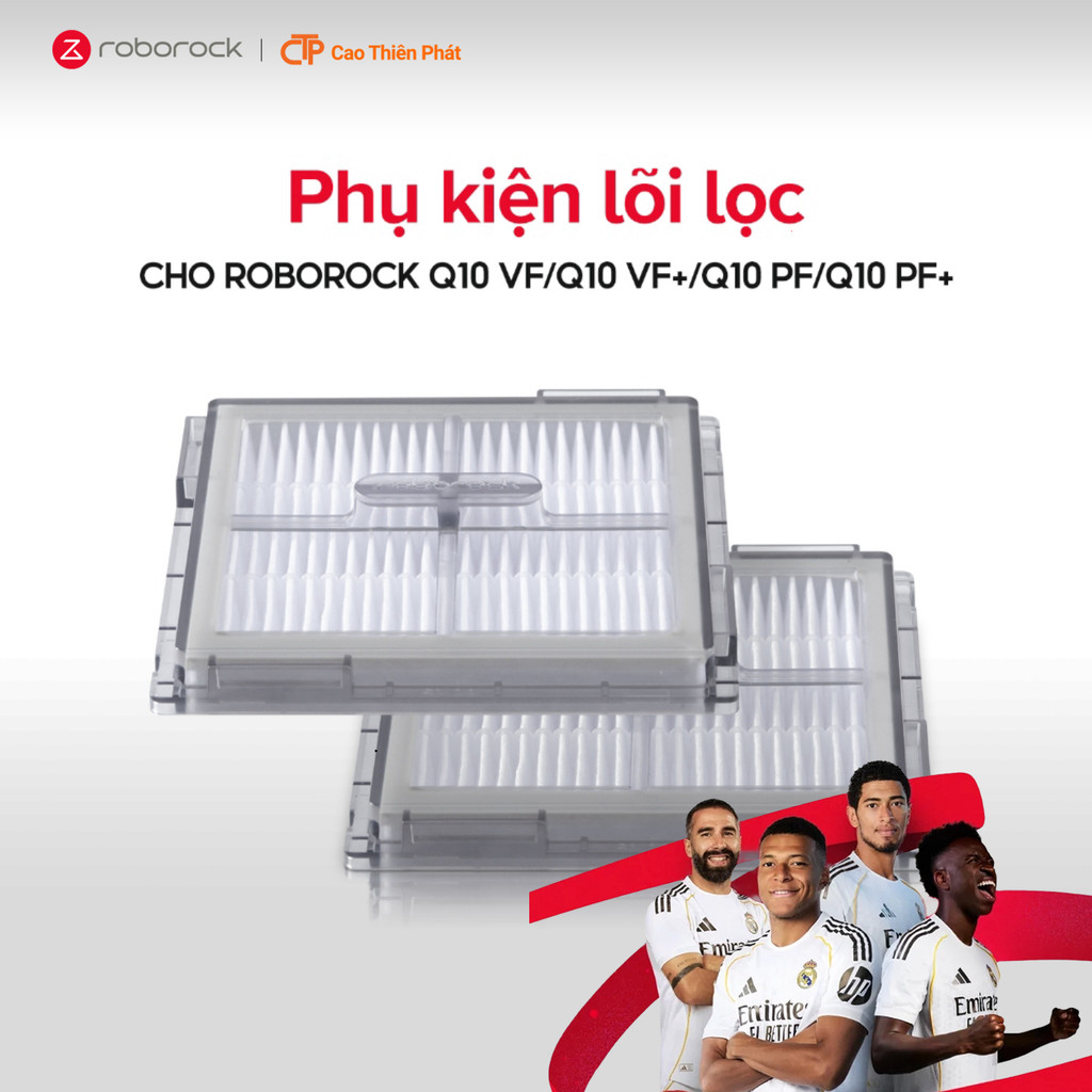 Phụ kiện lõi lọc thay thế cho Robot hút bụi Roborock Q10 VF/Q10 VF+/Q10 PF/Q10 PF+ (2 cái)