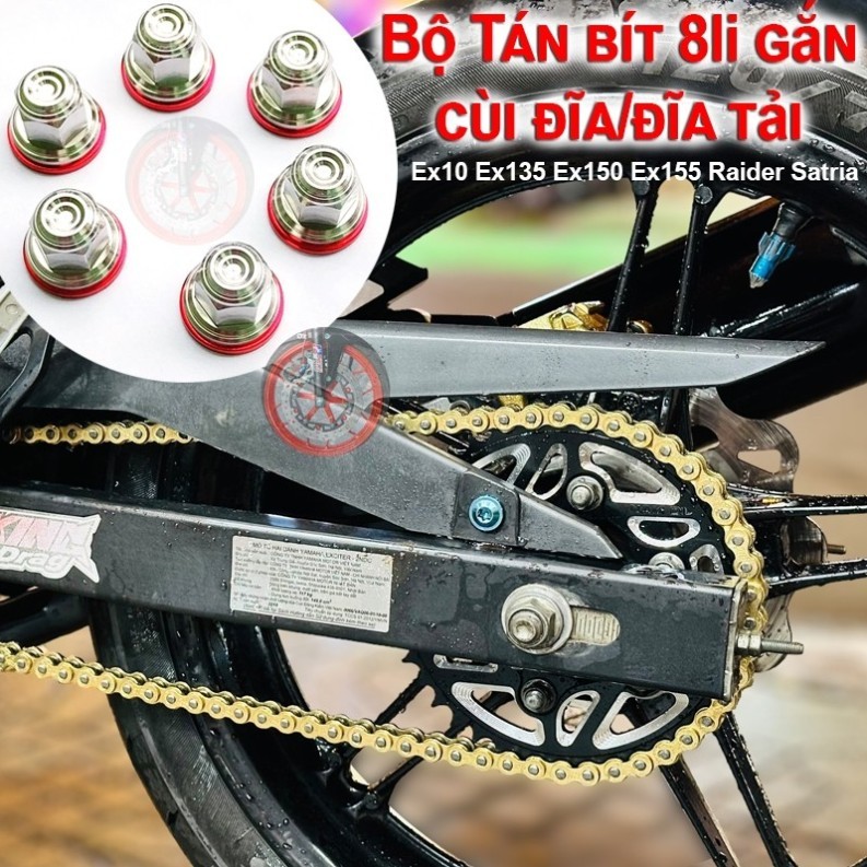 DIAMOND SALAYA - Bộ Tán Bít 8li gắn cùi đĩa, tán bít 8li gắn đĩa tải (TẶNG kèm long đền đỏ)