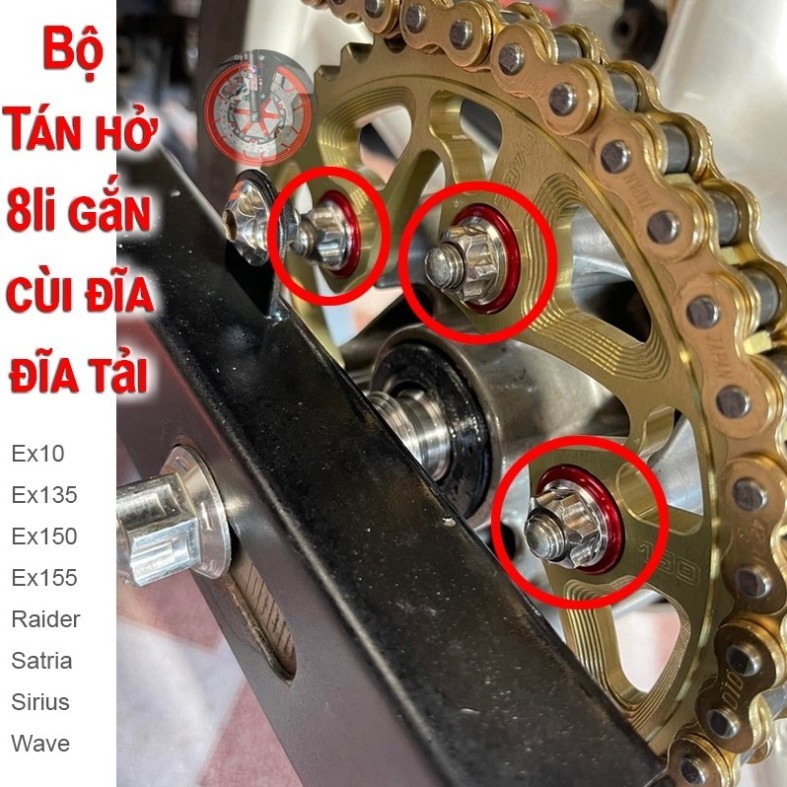 DIAMOND SALAYA - [SALE] Bộ Tán 8li gắn cùi đĩa, tán hở 8li gắn đĩa tải, TẶNG kèm long đền