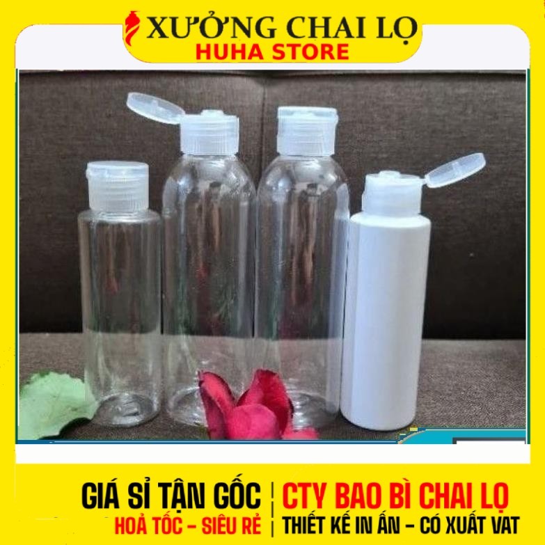 [COMBO 10 CÁI] Chai Nhựa Nắp Bật ✵ Chai Nhựa Pet Nắp Bật 150ml,200ml,250ml,300ml Chiết Mỹ Phẩm , .