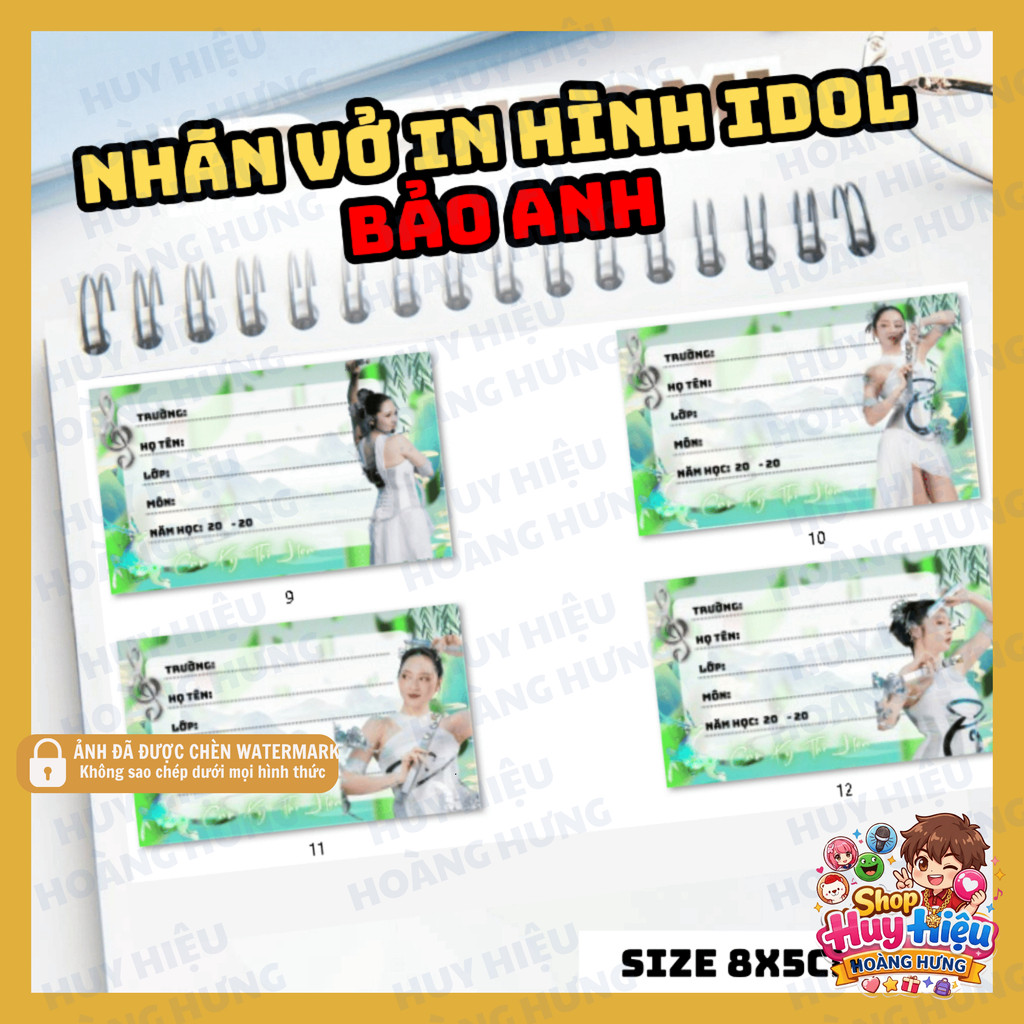 [SHIP NHANH] Set 20/50 nhãn vở Cầm Kỳ Thi Họa, giấy dán tập vở đẹp, tiện phân loại, gồm Phương Mỹ Ch