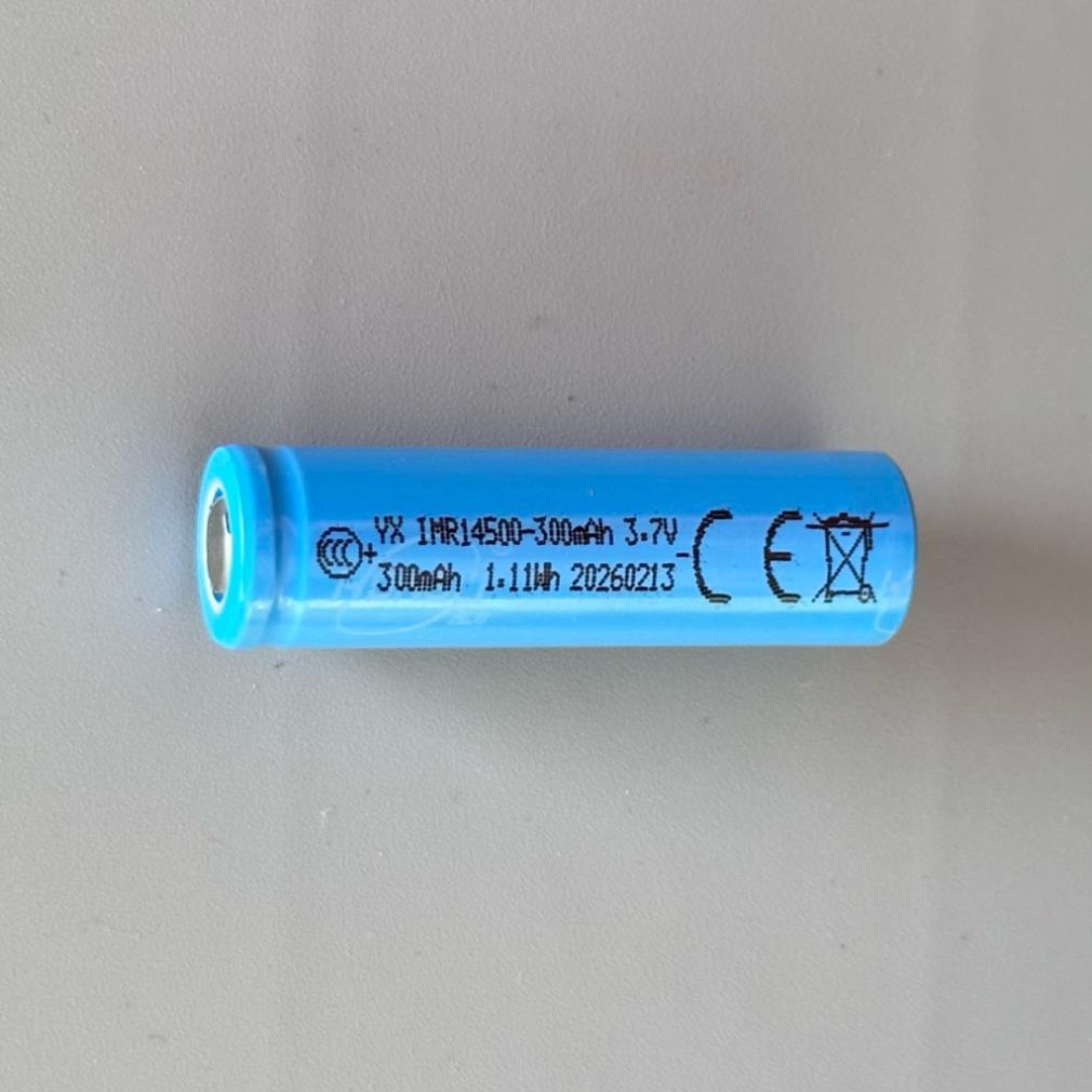 Pin sạc Li-ion YX IMR14500 3.7V 300mAh size AA pin XANH DƯƠNG