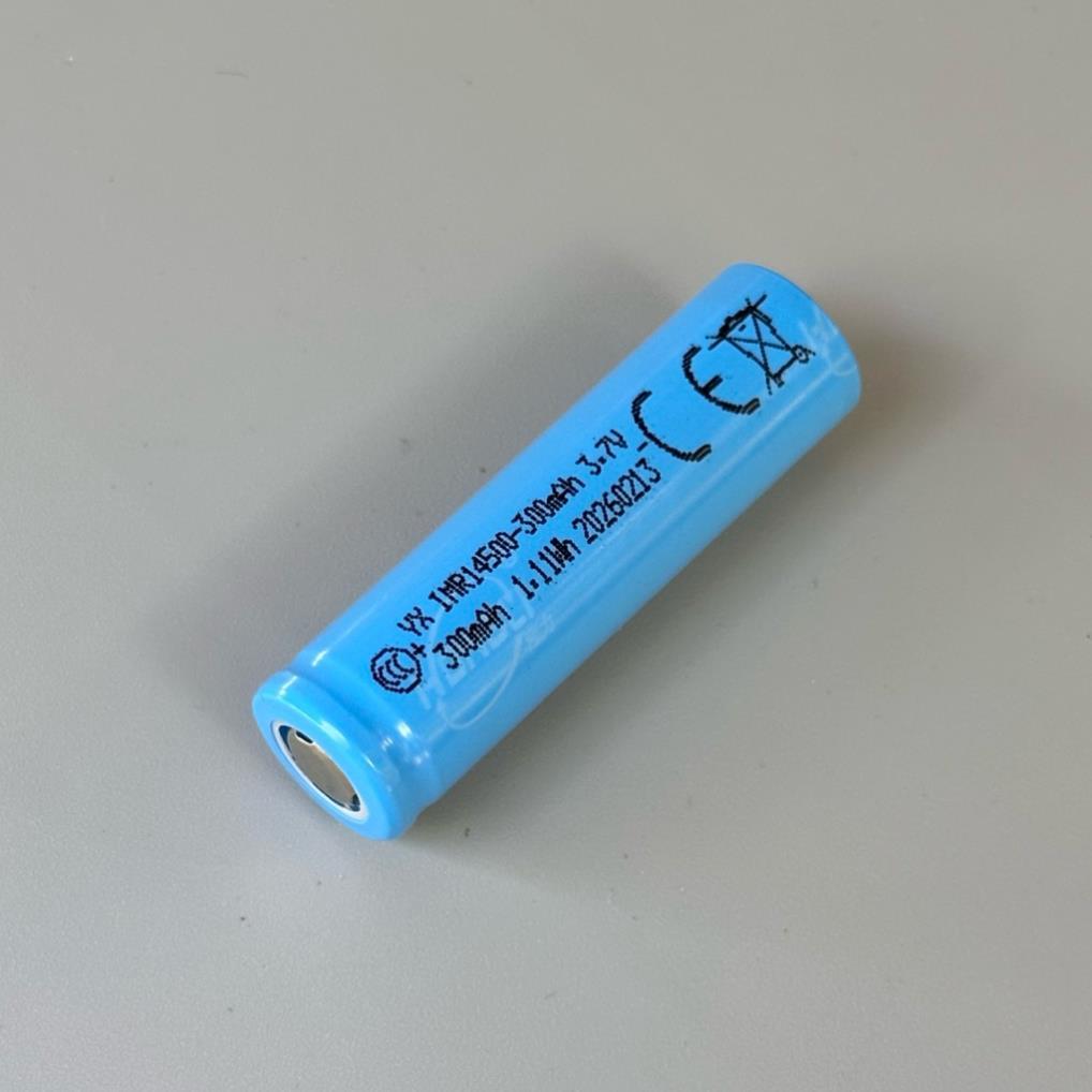 Pin sạc Li-ion YX IMR14500 3.7V 300mAh size AA pin XANH DƯƠNG