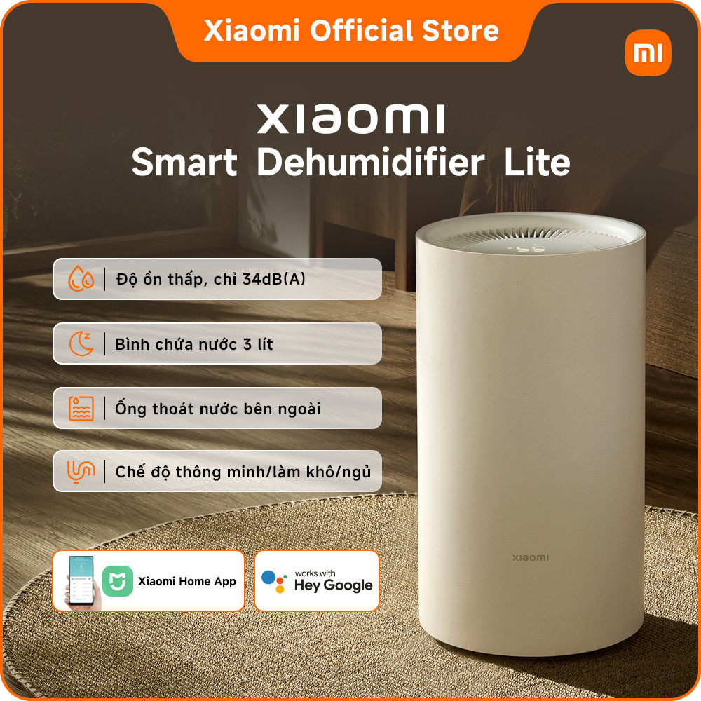 Xiaomi Smart Dehumidifier Lite | 12 tính năng an toàn được thiết kế tỉ mỉ | Tự động tắt khi bình đầy