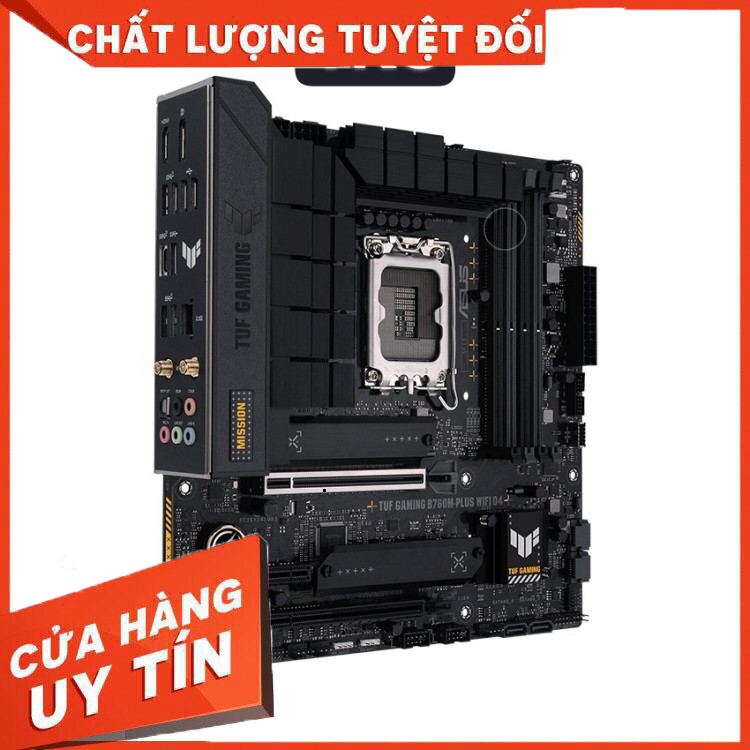Mainboard Asus TUF B760M-PLUS WIFI D4, chipset B760, mATX, hỗ trợ Intel Gen 12/13, DDR4, WiFi tích h