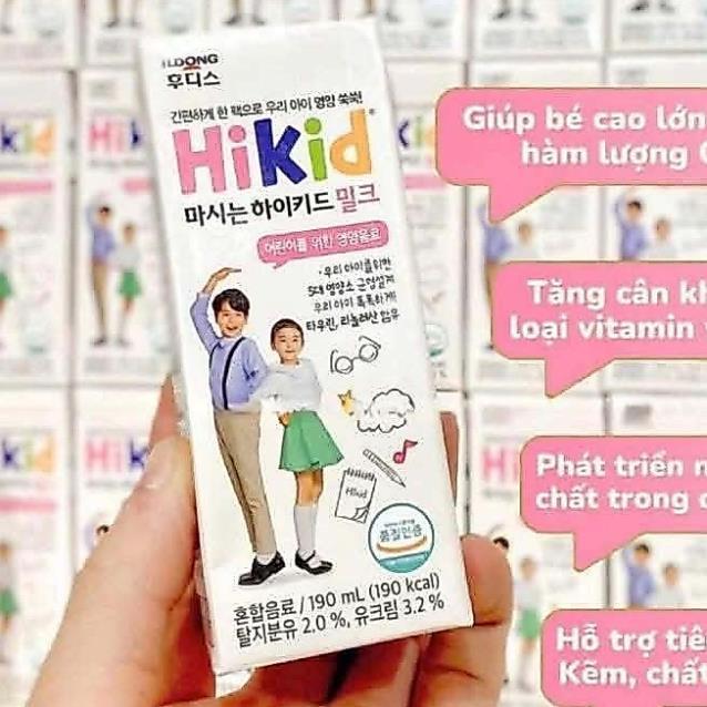 Sữa Hikid Pha Sẵn Hộp 190ml - Sữa Hikid Pha Sẵn Tăng Chiều Cao Cho Bé Xuất Xứ Hàn Quốc