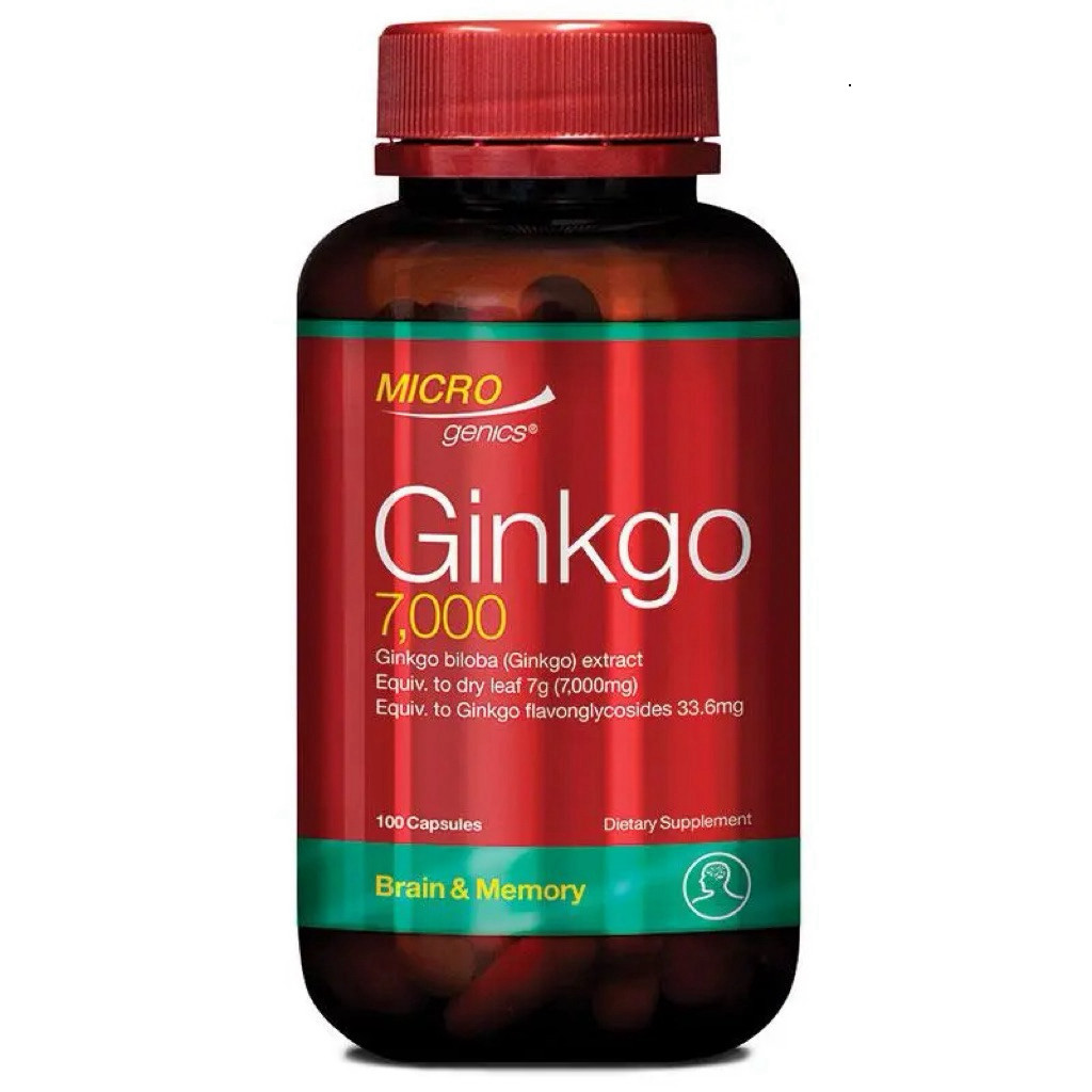 ĐỦ BILL-  Viên Uống Bổ Não Microgenics Ginkgo 7000 (Lọ 100 viên)