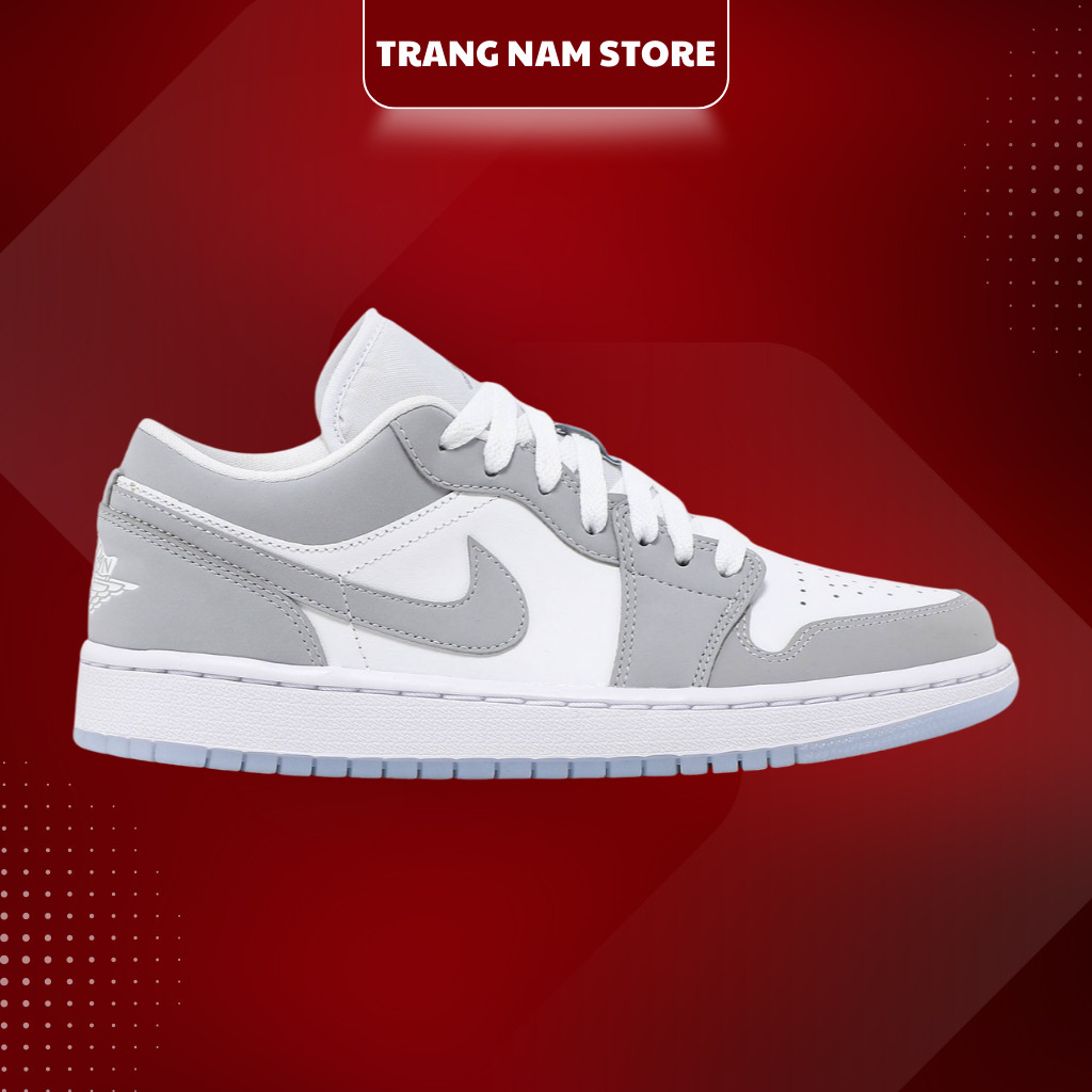 [ Chính Hãng ] Giày Sneaker Jordan_1 Low Wolf Grey Phối Đồ Cực Đẹp, Đủ Size Nam Nữ, Full Box