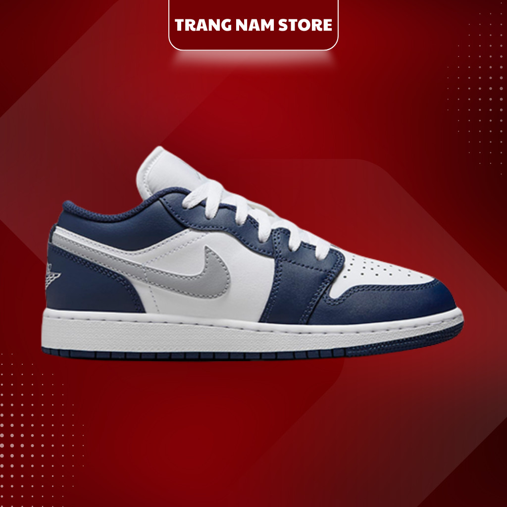 Giày Sneaker Emiko_Jordan 1 Low Navy Đẹp Nhất, Đủ Size Nam Nữ, Full Size Full Box