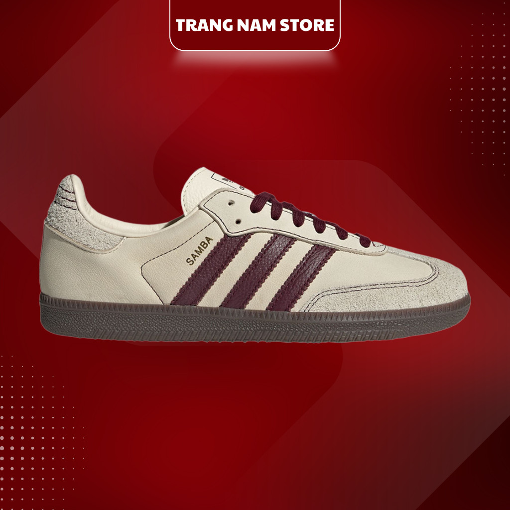 [ Chính Hãng ] Giày Adidas Samba Classic Màu Maroon Phối Đồ Hot Nam Nữ Cực Đẹp, Full Size Full Box
