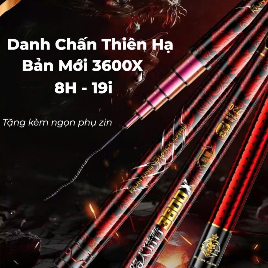 Cần Câu Đài Danh Chấn Thiên Hạ 3600x 8H  Tặng Kèm Ngọn Phụ.