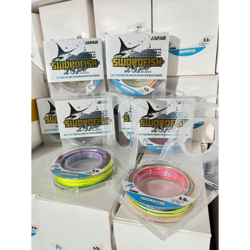 Dù Cá Kiếm X8 SwordFish 150m. Dù PE X8 7 màu. Dù nổi chuyên câu Lục, câu Lure