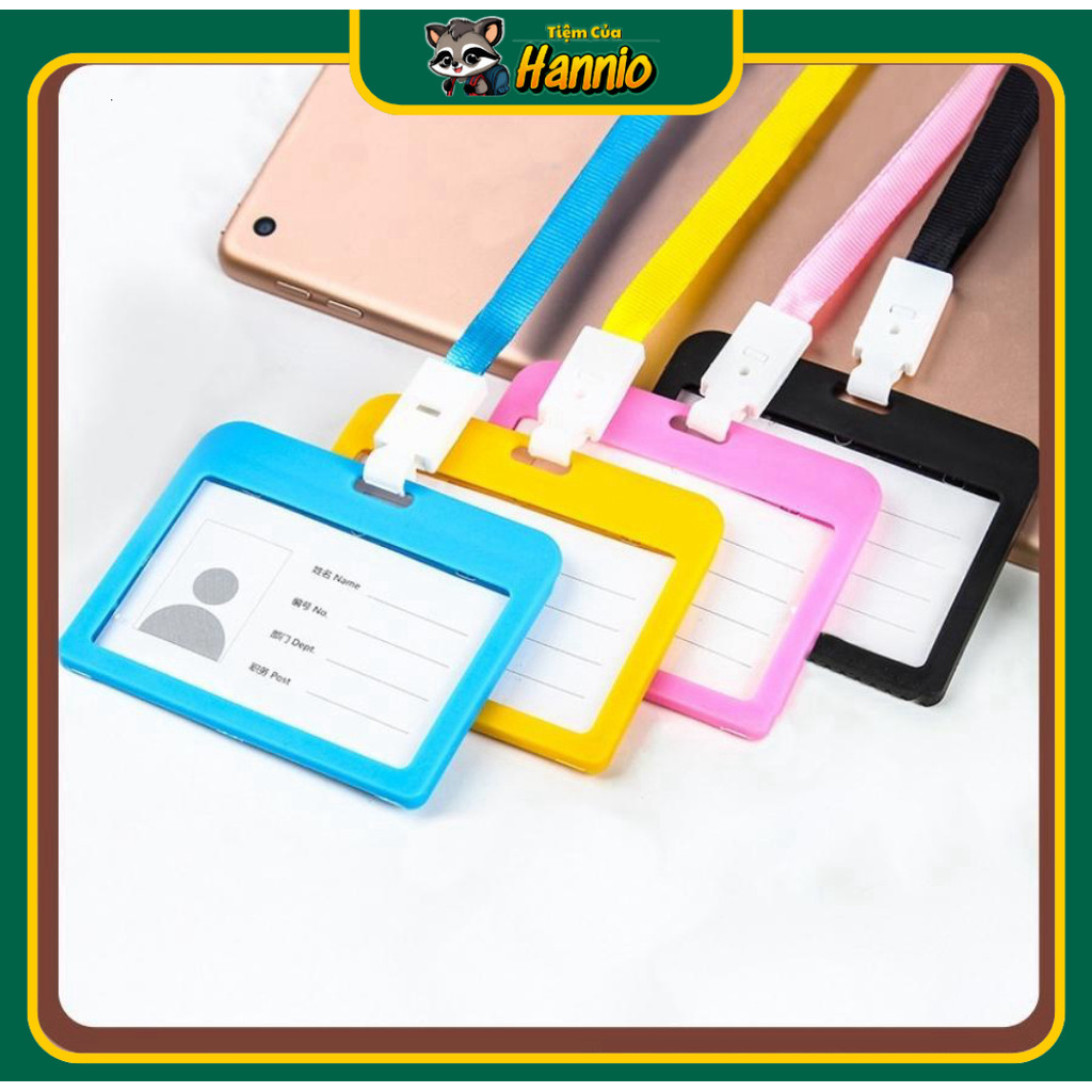 [HCM SỈ] Dây Đeo Thẻ Ngang Học Sinh, Văn Phòng Kèm Bao Thẻ Bền Đẹp - Hally shop
