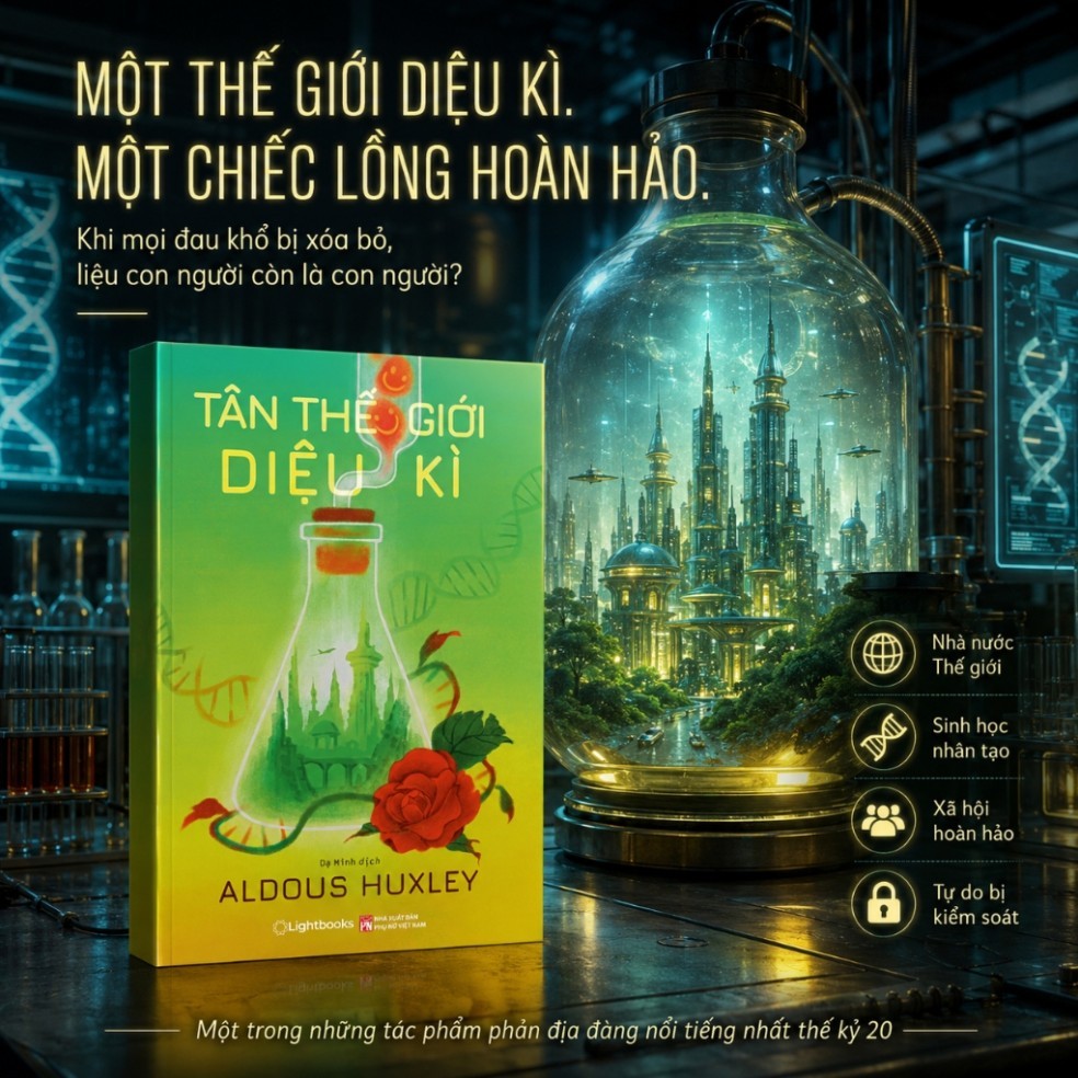Sách - Tân Thế Giới Diệu Kỳ - Brave New World - Aldous Huxley - Lightbooks
