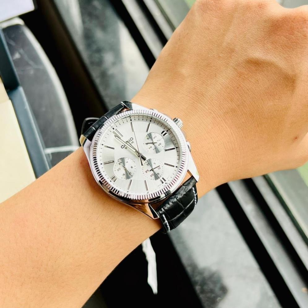 Đồng hồ Nam thời trang Casio MTP-1375L Dây da mặt đen/trắng 6 kim Bảo hành 1 năm Hyma watch
