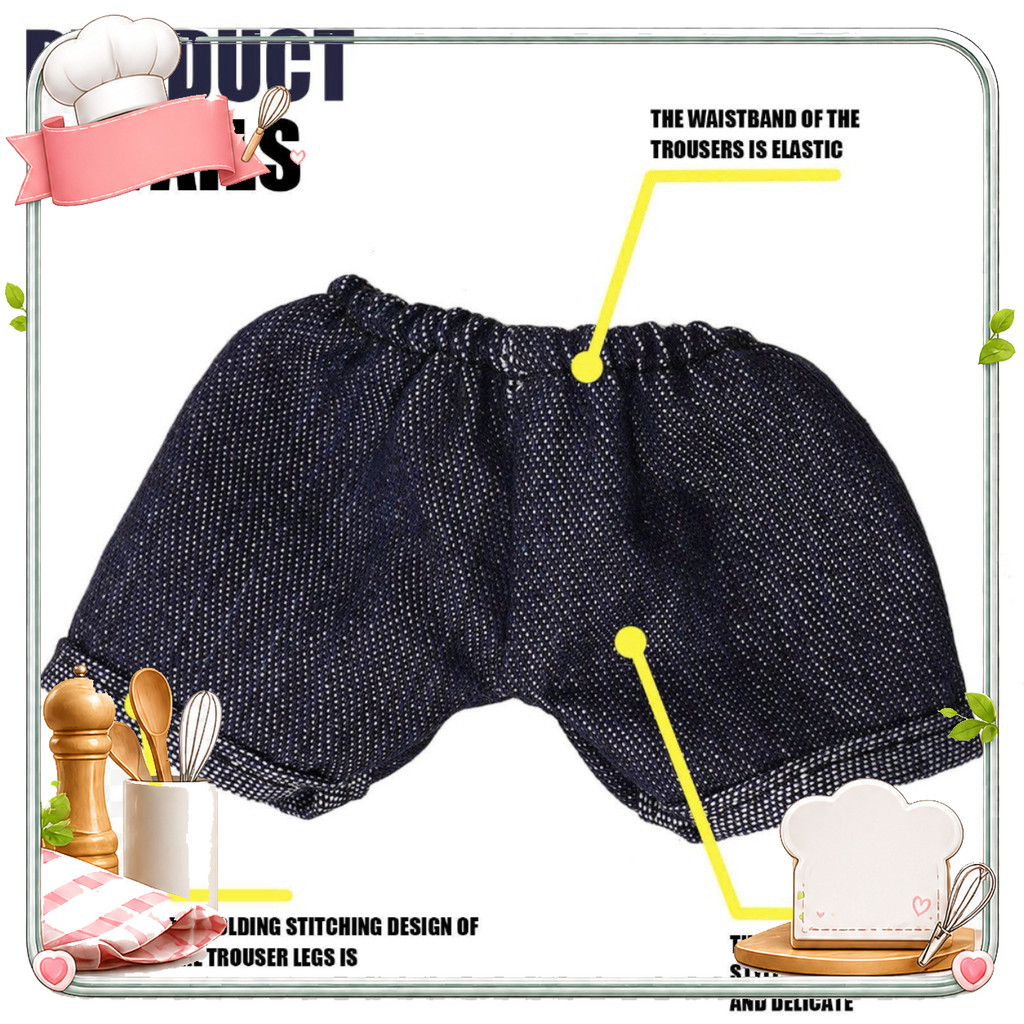 Quần short cho búp bê LABUBU PVN9448, phù hợp búp bê 12 cm (5 inch) & 17 cm (7 inch)