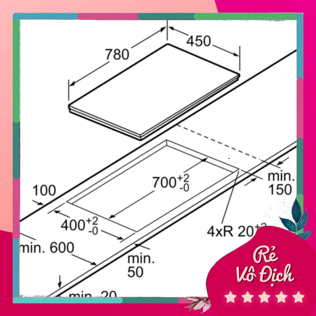 Bếp từ đôi lắp âm Bosch PMI82560VN l PMI8256EVN, Seri 4 - Bảo hành 3 năm, Chính hãng