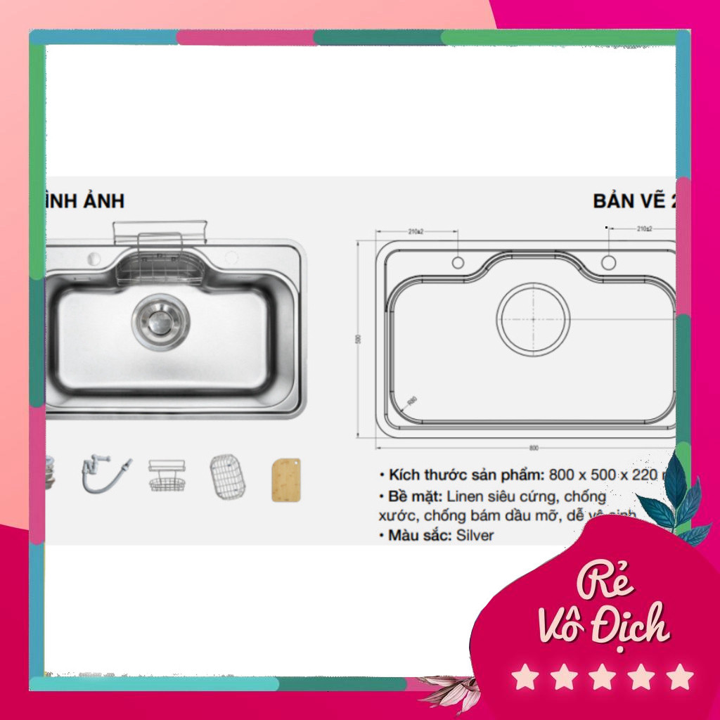 Chậu rửa bát Kluger KT8050FS – S80| KT8050FS – S80 Plus  TAKI Series