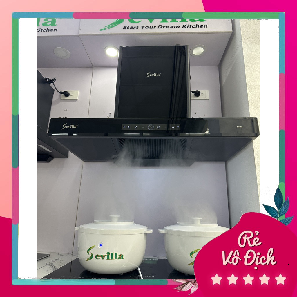 Máy hút mùi Sevilla SV-BT70 l SV-BT90 - Kiểu dáng chữ T , Kích thước 70cm, BH 3 năm, cảm ứng vẫy tay