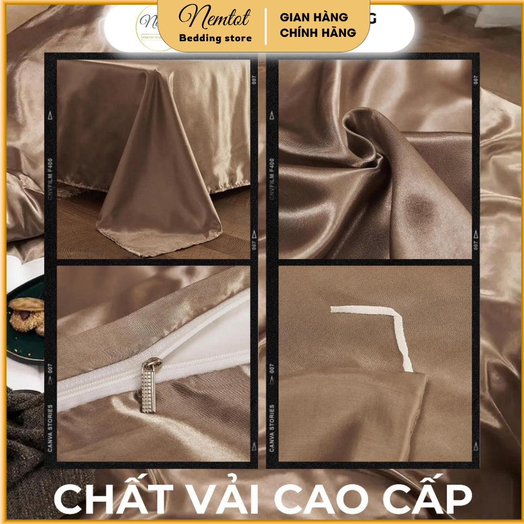 🌕Vỏ Chăn Phi Lụa Cao Cấp (2m x 2m2) , Vỏ Mền Chất Silk Mềm Mượt - Nemtot Bedding Store
