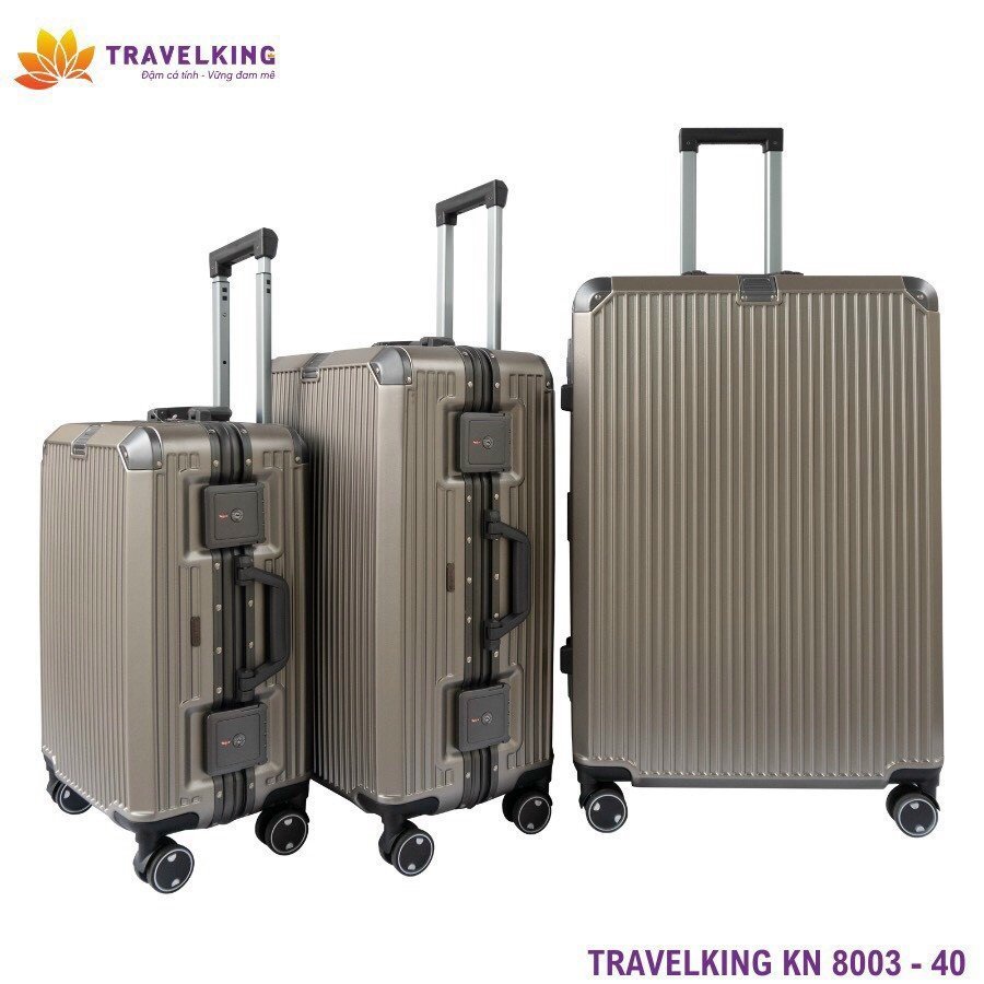 Vali TRAVELKING 8003  Khung Nhôm TRAVELKING 8003 chất nhựa PC chống xước cao cấp