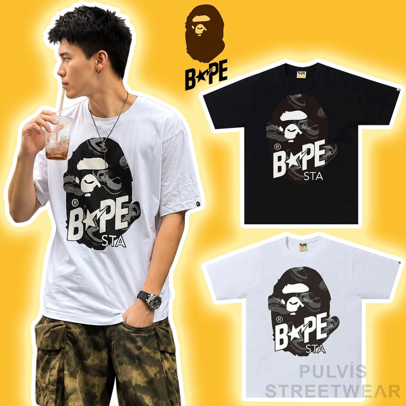 Áo Tee BAPE Random Bape Sta Ape Head Relaxed T-Shirt, Áo thun BAPE, Áo phông nam PLV