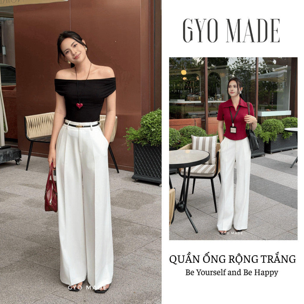 [ GYO MADE SALE XÓT KHO ] [NEW] Quần ống SUÔNG ĐEN  TÂY ÂU GYOMADE® chất Twill cao cấp đứng form