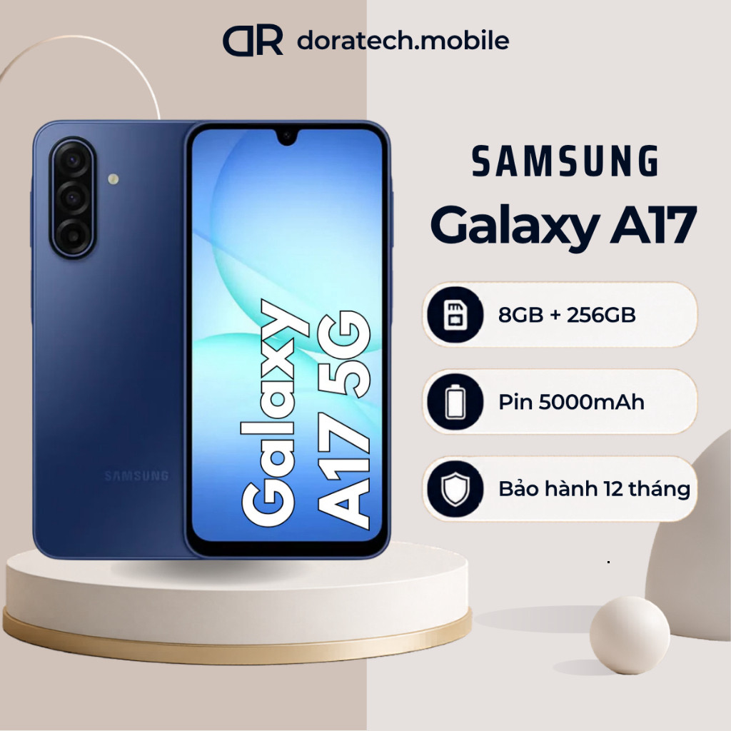 Điện thoại Samsung Galaxy A17 5G 8GB/256GB BH 12T | Camera 50MP OIS | Pin 5000mAh