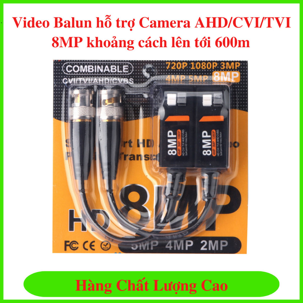[HỎA TỐC] Balun camera 8MP cho CVI/TVI/AHD/Analog