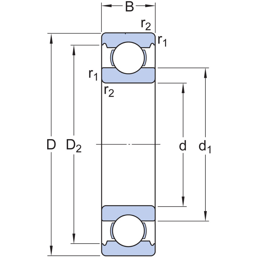 Vòng bi bạc đạn xe máy SKF 6203-Z/MTVC525 - Vòng bi cầu SKF